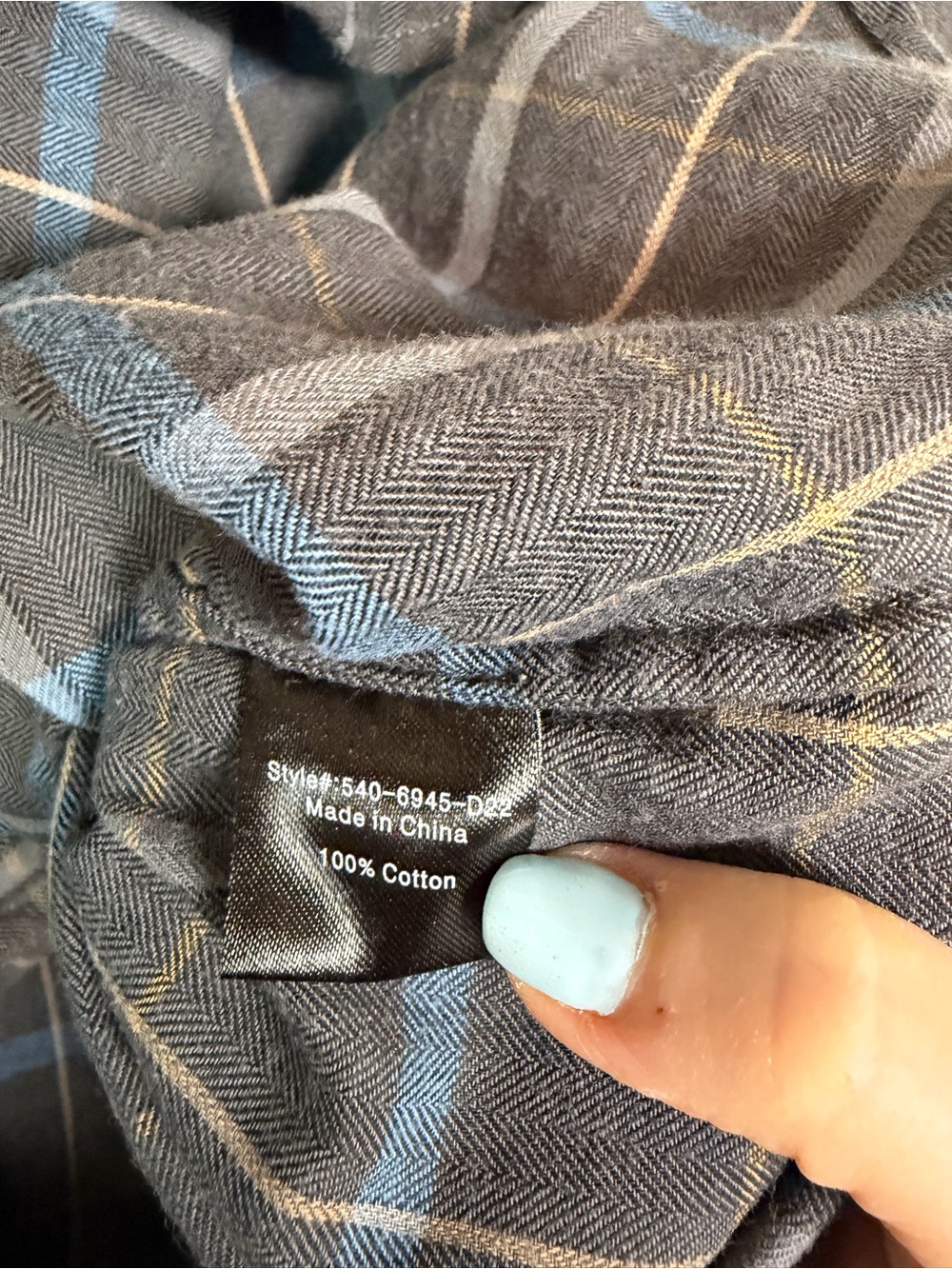 Jenni Kayne Lightweight Gray Plaid Flannel Boyfriend Button-Down Shirt, Size XL - Picture 6 of 6